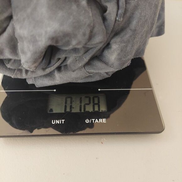 Vendana Blue Tie Dye Shift Dress Ruffles 3/4 Sleeves Sz Medium - Picture 8 of 9